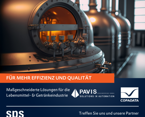 Große Industrieanlage mit rundem Reaktor, Front-Ventile, warm-orange Beleuchtung – Fokus auf Effizienz und Qualität.